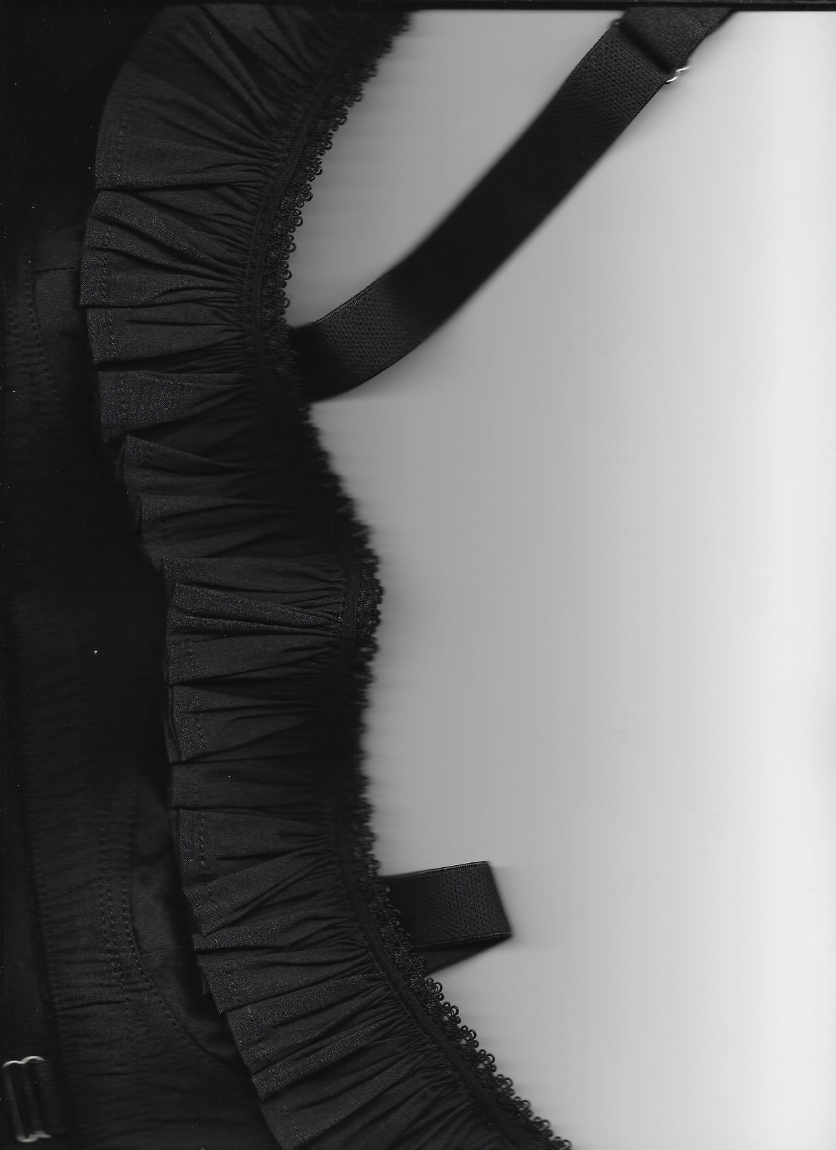 Harness top negro taffeta